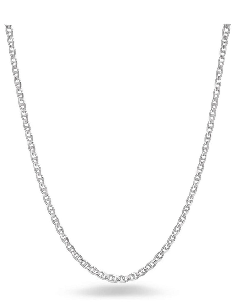 Italian .925 Sterling Silver 1.5MM Flat Mariner Anchor Link Chain