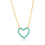 "Turquoise Heart" Pendant Necklace