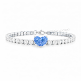 Crystal Heart Bracelets - 5 Color Options