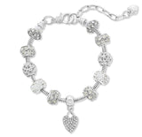 Crystal Heart Charm Bracelet
