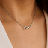 Sterling Silver Crystal Love Necklace