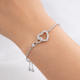 Infinity Heart Adjustable Bracelet