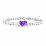 Crystal Heart Bracelets - 5 Color Options