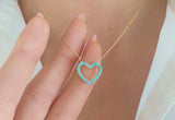 "Turquoise Heart" Pendant Necklace