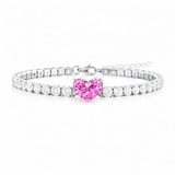 Crystal Heart Bracelets - 5 Color Options