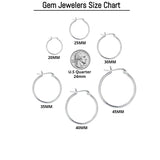 Sterling Silver Large Hoop Earrings - 6 Size Options