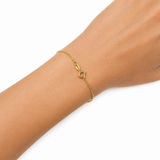 Solid Sterling Silver Gold-Tone Bracelet