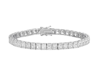 18K White Gold Plated 2.00 CTTW Tennis Bracelet