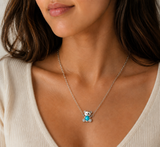 Teddy Bear Turquoise Necklace