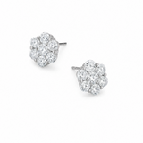 Sterling Silver Cluster Moissanite Earrings