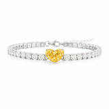 Crystal Heart Bracelets - 5 Color Options