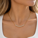 Gold-Tone Crystal Chain Necklace