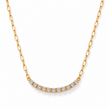 Gold-Tone Crystal Chain Necklace