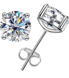 Round Moissanite Earrings