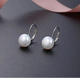 Solid Sterling Silver Genuine Fresh Water Pearl Earrings