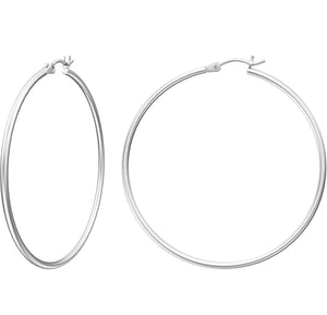 Solid Sterling Silver 925 Large 50MM Hoops