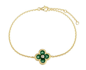 The Green Clover Crystal Bracelet