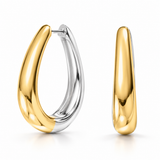 Two Tone Hoop Earrings
