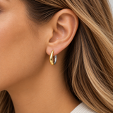 Two Tone Hoop Earrings