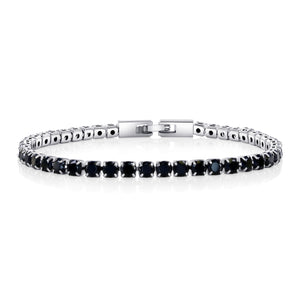 Round Cut Black Tennis Bracelet