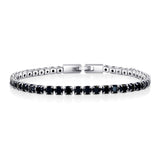 Round Cut Black Tennis Bracelet
