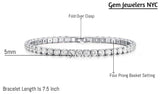 Gem Jewelers "Touch Of Elegance" White Gold Flashed Round Tennis Bracelet
