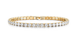 Gem Jewelers "Touch Of Elegance" Gold Flashed Round Tennis Bracelet