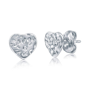 " Nailed In Love" Heart Stud Earrings