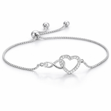Infinity Heart Adjustable Bracelet