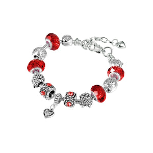 Red Heart Charm Bracelet