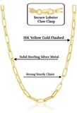 Ladies "Clipped In Love" Gold Stacking Necklace
