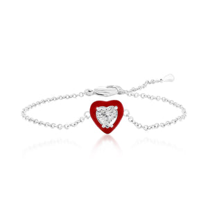 Crystal "Red Halo" Heart Bracelet