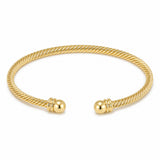 Twisted Gold-Plated Cuff Bangle