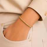 Twisted Gold-Plated Cuff Bangle