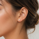 3 Pack Sterling Silver Shell Pearl Earrings