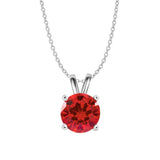Created Ruby Pendant Necklace