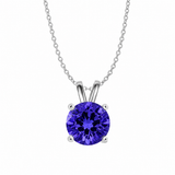Created Tanzanite Pendant Necklace