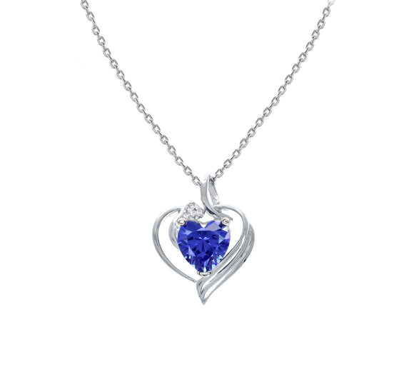 Sterling Silver Heart Necklace - 2 Options