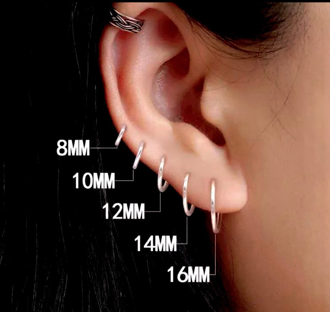 Sterling Silver Timeless Hoop Earrings - 4 Sizes – Gem Jewelers NYC