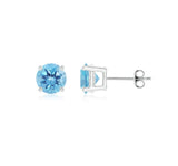 925 Sterling Silver Aquamarine Gemstone Earrings