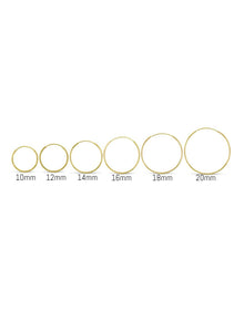 14K Yellow Gold Classic Endless Hoop Earrings