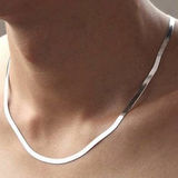 Italian Sterling Silver Herringbone Chain - 4 Sizes