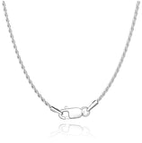 Sterling Silver Super Thin Rope Chain Necklace - 3 Sizes