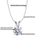 Round Cut Crystal Pendant Necklace